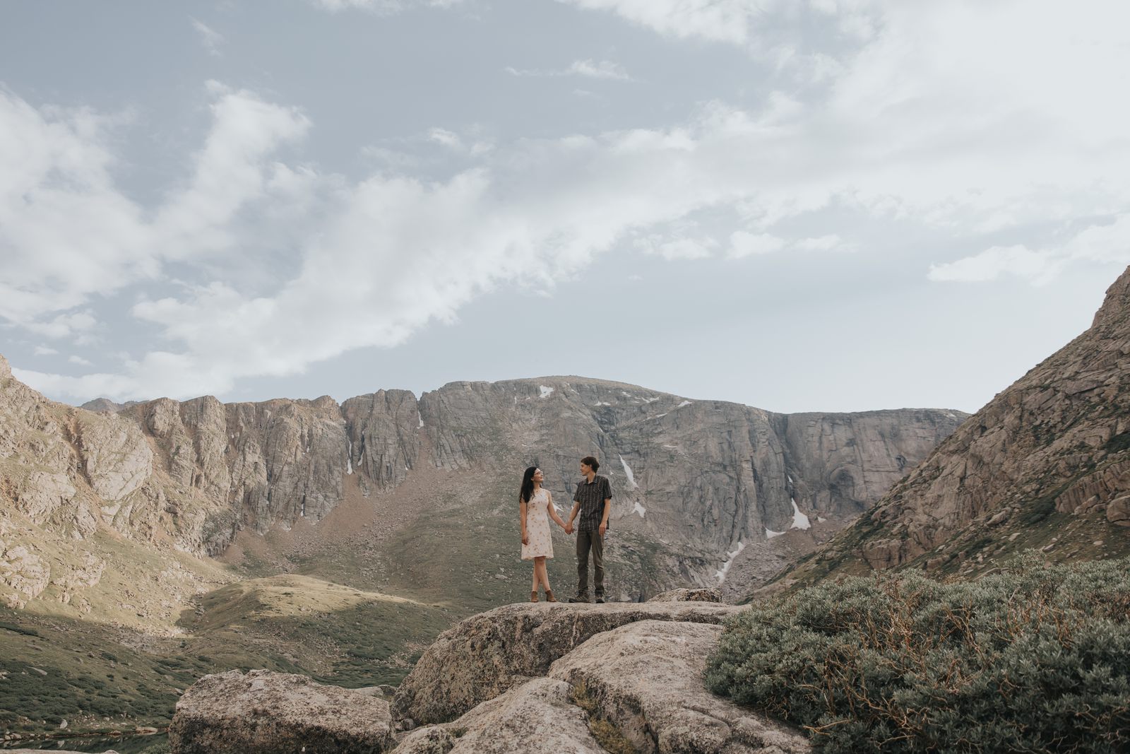 Linlee and Devon on a clifftop