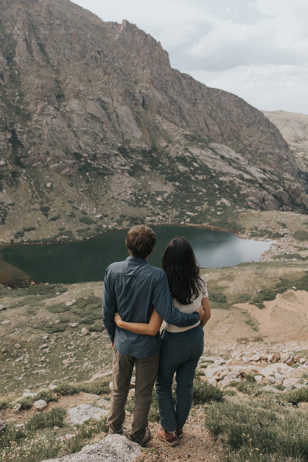 Linlee and Devon looking out over a lake